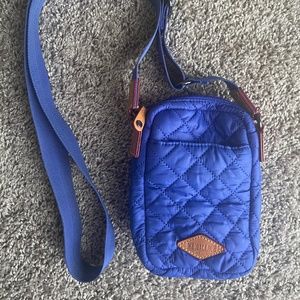 MZ Wallace Micro Crosby Crossbody in Cobalt blue
